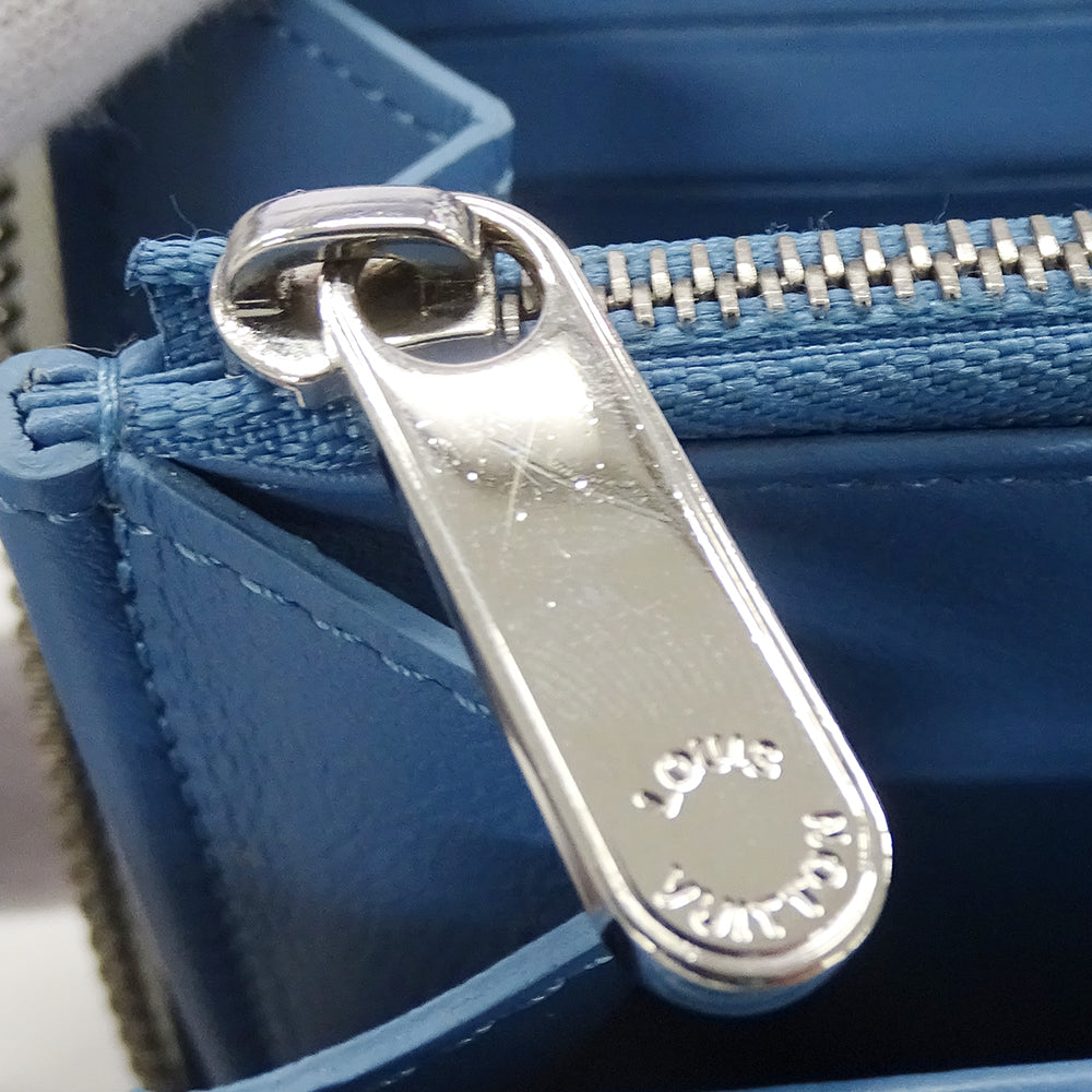 LOUIS VUITTON ルイ・ヴィトン ジッピーウォレット 長財布 スノー ブルーオラージュ M69215 モノグラムマヒナ レディース 【中古】