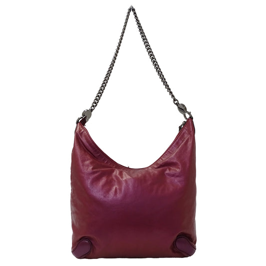 GUCCI グッチ ショルダーバッグ パープル ワインレッド 228560 レザー レディース 【中古】