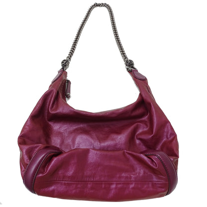 GUCCI グッチ ショルダーバッグ パープル ワインレッド 228560 レザー レディース 【中古】
