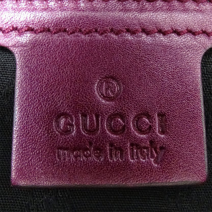 GUCCI グッチ ショルダーバッグ パープル ワインレッド 228560 レザー レディース 【中古】