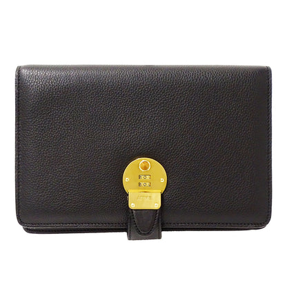BALLY バリー クラッチ・セカンドバッグ ブラック レザー レディース メンズ 【中古】