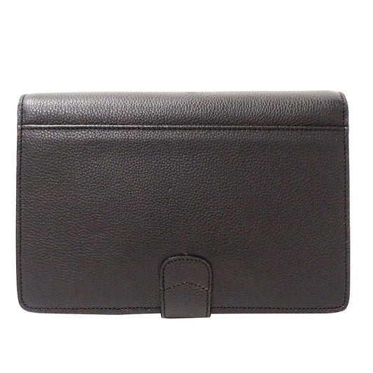 BALLY バリー クラッチ・セカンドバッグ ブラック レザー レディース メンズ 【中古】