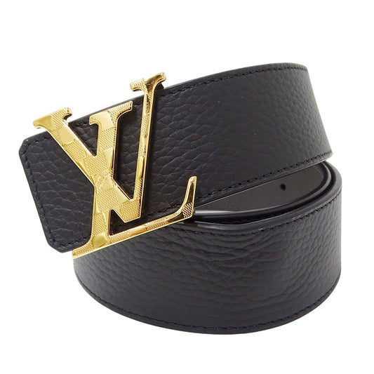 LOUIS VUITTON ルイ・ヴィトン ベルト・LVダミエ40MMリバーシブル ベルト サイズ85/34 ブラック ゴールド M0333 カーフ メンズ 【中古】