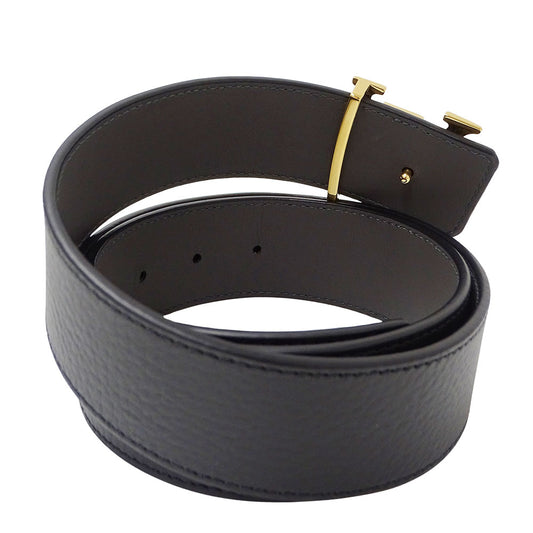 LOUIS VUITTON ルイ・ヴィトン ベルト・LVダミエ40MMリバーシブル ベルト サイズ85/34 ブラック ゴールド M0333 カーフ メンズ 【中古】