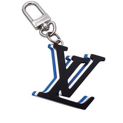 LOUIS VUITTON ルイ・ヴィトン ビジューサック・LVオプティック チャーム LVイニシャル ブラック ブルー レディース メンズ MP3336 【中古】