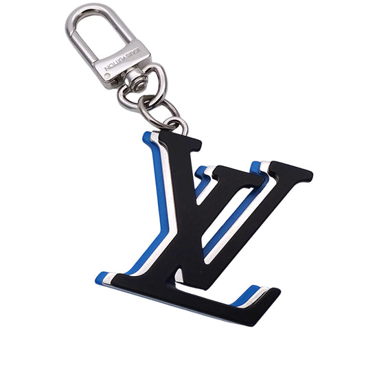 LOUIS VUITTON ルイ・ヴィトン ビジューサック・LVオプティック チャーム LVイニシャル ブラック ブルー レディース メンズ MP3336 【中古】