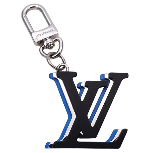 LOUIS VUITTON ルイ・ヴィトン ビジューサック・LVオプティック チャーム LVイニシャル ブラック ブルー レディース メンズ MP3336 【中古】