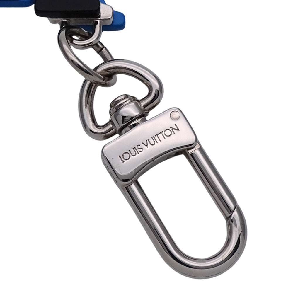 LOUIS VUITTON ルイ・ヴィトン ビジューサック・LVオプティック チャーム LVイニシャル ブラック ブルー レディース メンズ MP3336 【中古】