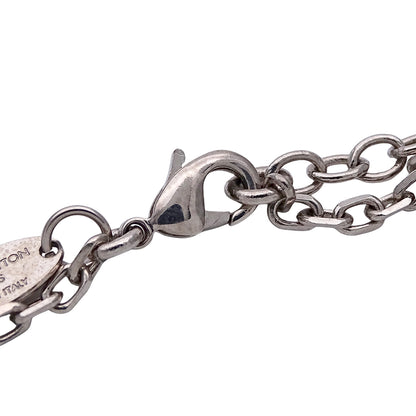 LOUIS VUITTON ルイ・ヴィトン パンダンティフ ラブレターズ ネックレス GP シルバー ゴールド レディース M65252 【中古】