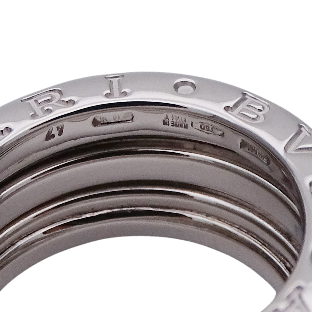 BVLGARI ブルガリ B-zero1 ビーゼロワン 3バンド リング 指輪 750WG ホワイトゴールド #47 約7号 レディース メンズ 磨き済み 【中古】
