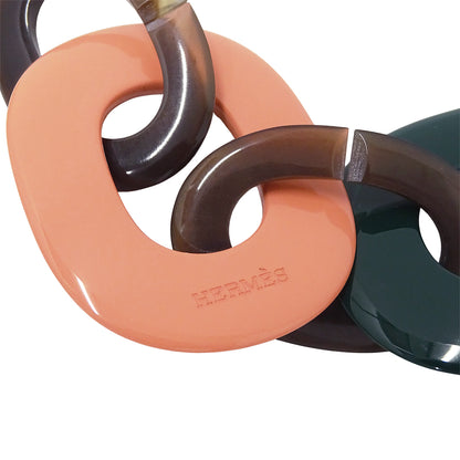 HERMES エルメス ネックレス バッファローホーン バッファローホーン ピンク グリーン レディース 【中古】