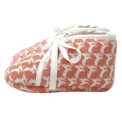 HERMES エルメス ベビーシューズ その他靴 ピンク ホワイト コットン キッズ 【中古】