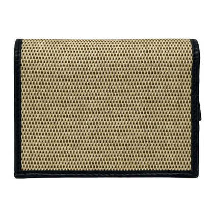 GUCCI グッチ 二つ折り財布 ホースビット ベージュ ネイビー 621887 キャンバス レディース 【中古】