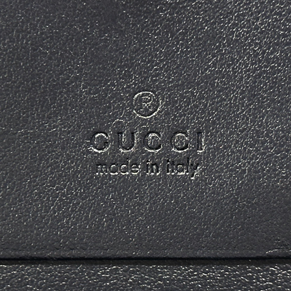 GUCCI グッチ 二つ折り財布 ホースビット ベージュ ネイビー 621887 キャンバス レディース 【中古】