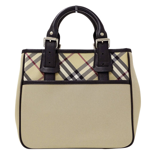 BURBERRY バーバリー トートバッグ ベージュ ナイロン レディース 【中古】