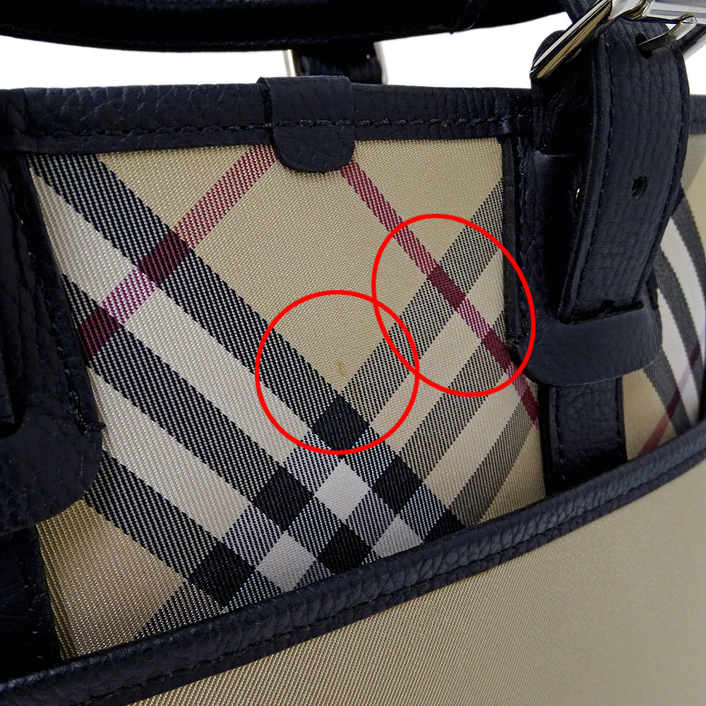 BURBERRY バーバリー トートバッグ ベージュ ナイロン レディース 【中古】
