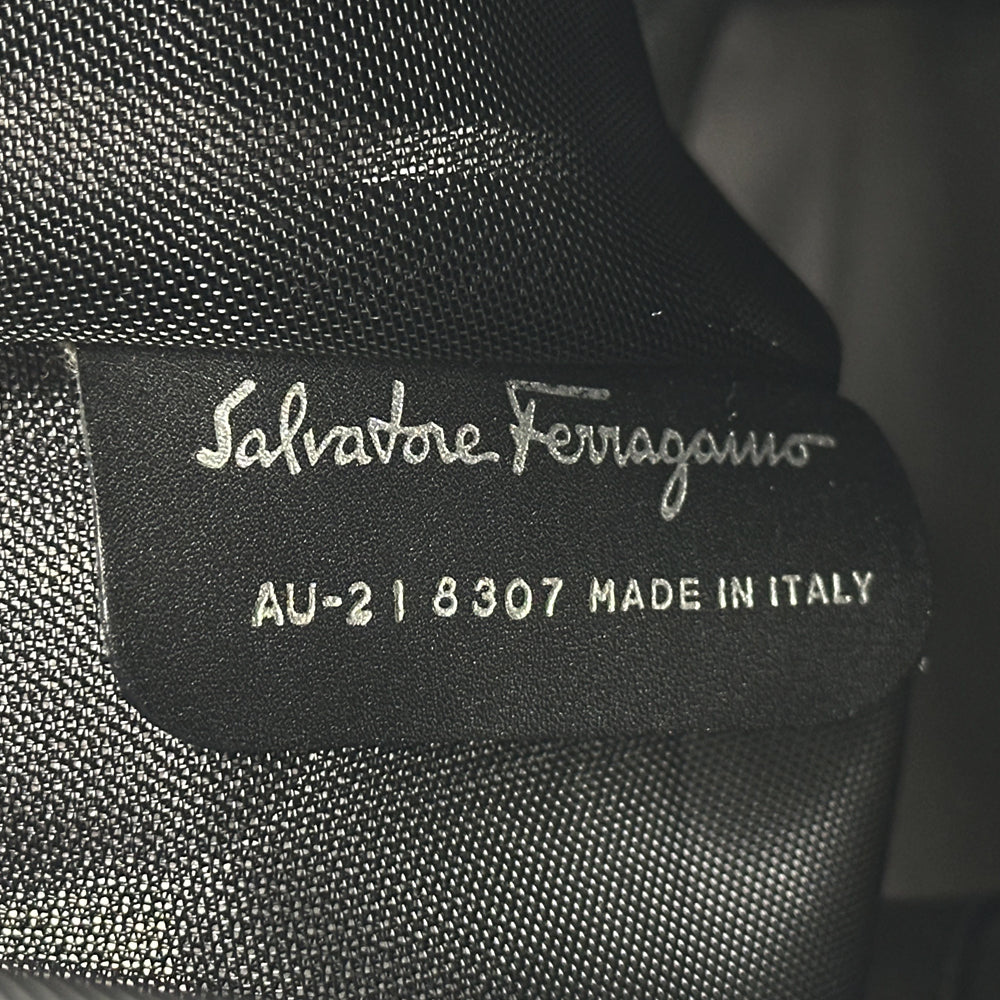 Ferragamo フェラガモ トートバッグ ブラック ナチュラル ナイロン レディース メンズ 【中古】