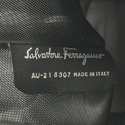 Ferragamo フェラガモ トートバッグ ブラック ナチュラル ナイロン レディース メンズ 【中古】