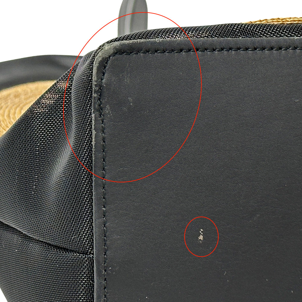 Ferragamo フェラガモ トートバッグ ブラック ナチュラル ナイロン レディース メンズ 【中古】