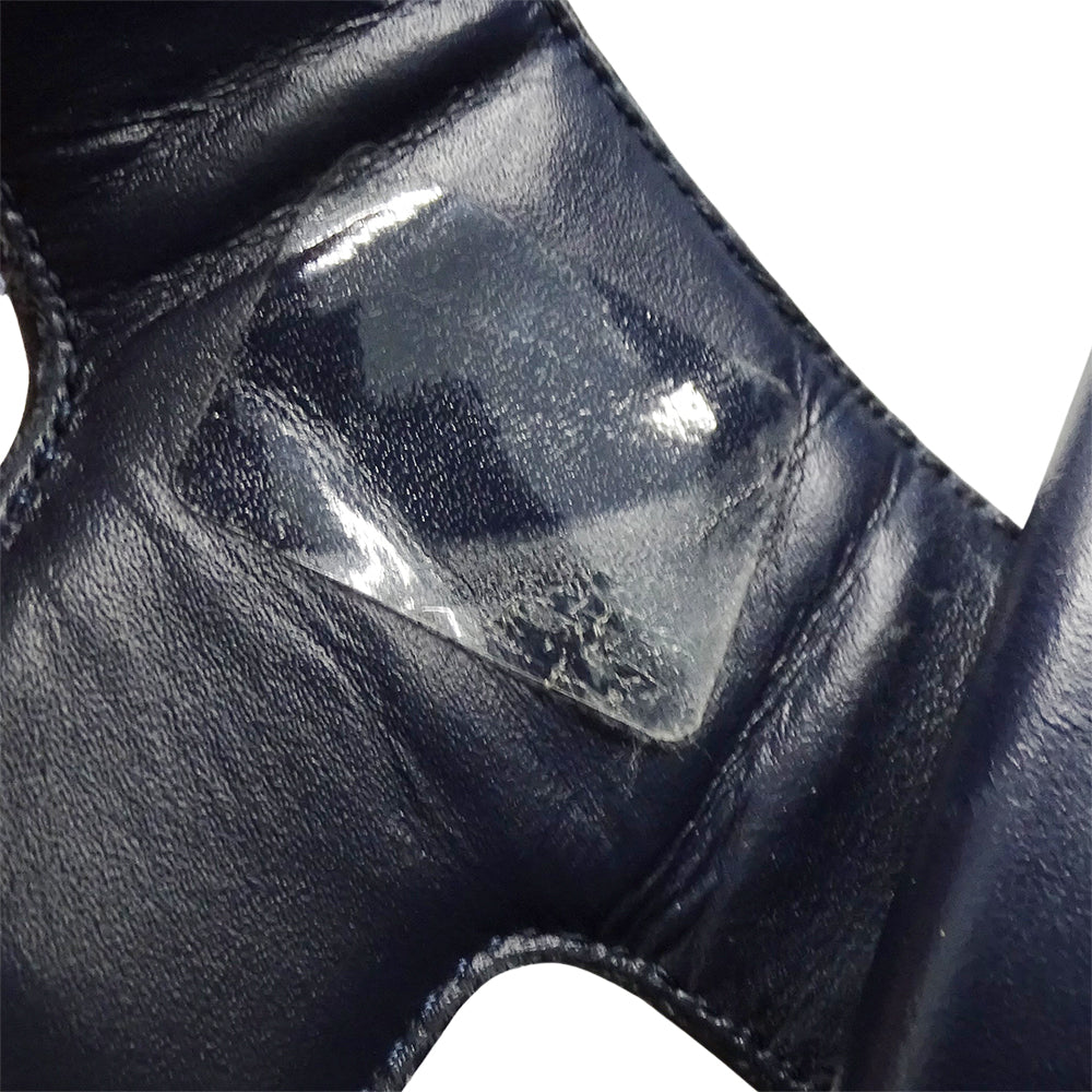 LOUIS VUITTON ルイ・ヴィトン サンダル LVサンセット ネイビー ゴールド金具 レディース 【中古】