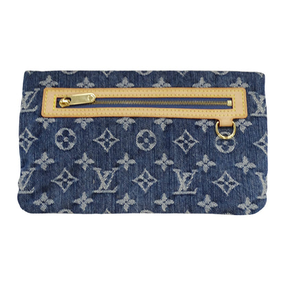 LOUIS VUITTON ルイ・ヴィトン ポシェット プラット クラッチ・セカンドバッグ モノグラムデニム ブルー M95007 モノグラムデニム レディース 【中古】