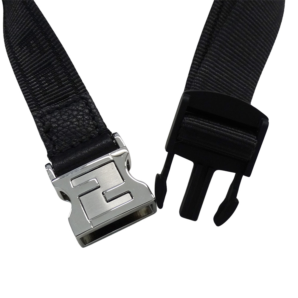 FENDI フェンディ ボディ・ウエストバッグ ブラック シルバー金具 7VA605 レザー メンズ 【中古】