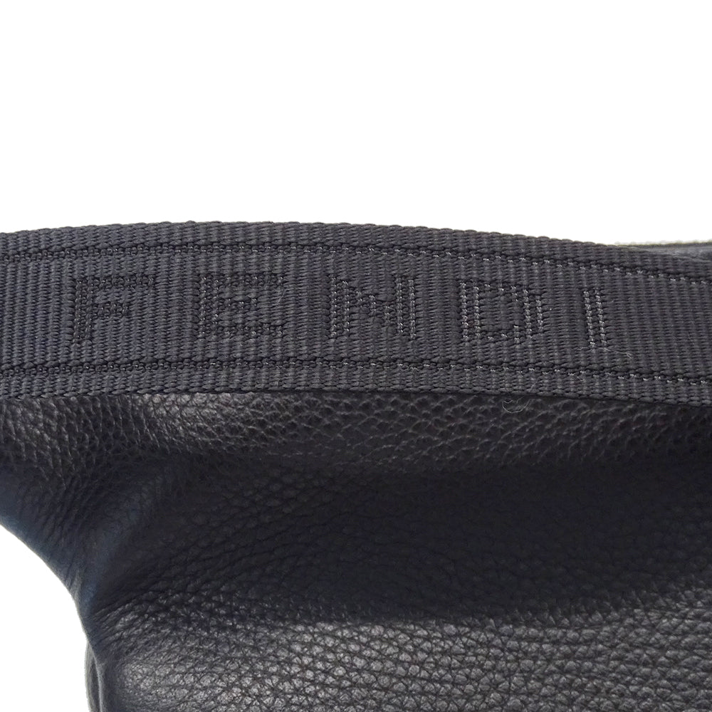 FENDI フェンディ ボディ・ウエストバッグ ブラック シルバー金具 7VA605 レザー メンズ 【中古】