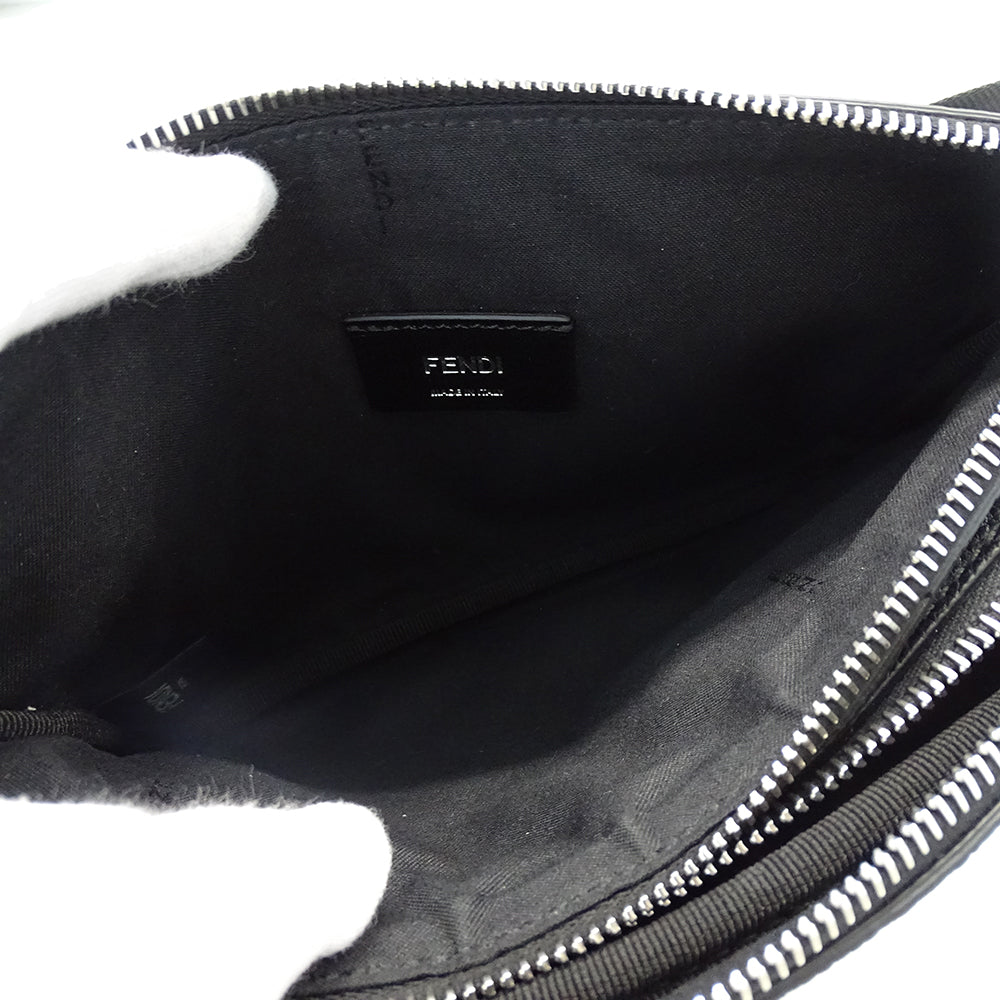 FENDI フェンディ ボディ・ウエストバッグ ブラック シルバー金具 7VA605 レザー メンズ 【中古】