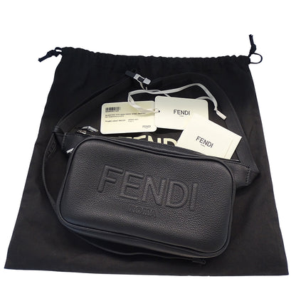FENDI フェンディ ボディ・ウエストバッグ ブラック シルバー金具 7VA605 レザー メンズ 【中古】