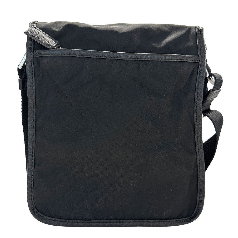 PRADA プラダ ショルダーバッグ ブラック ナイロン レディース メンズ 【中古】