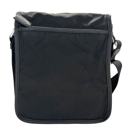 PRADA プラダ ショルダーバッグ ブラック ナイロン レディース メンズ 【中古】