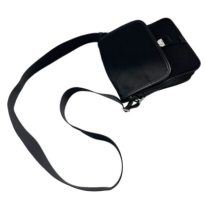 PRADA プラダ ショルダーバッグ ブラック ナイロン レディース メンズ 【中古】
