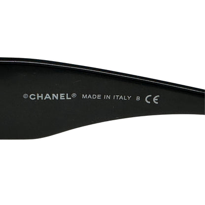 CHANEL シャネル サングラス カメリア ブラック ホワイト 5113-A 56□16 130 レディース 【中古】