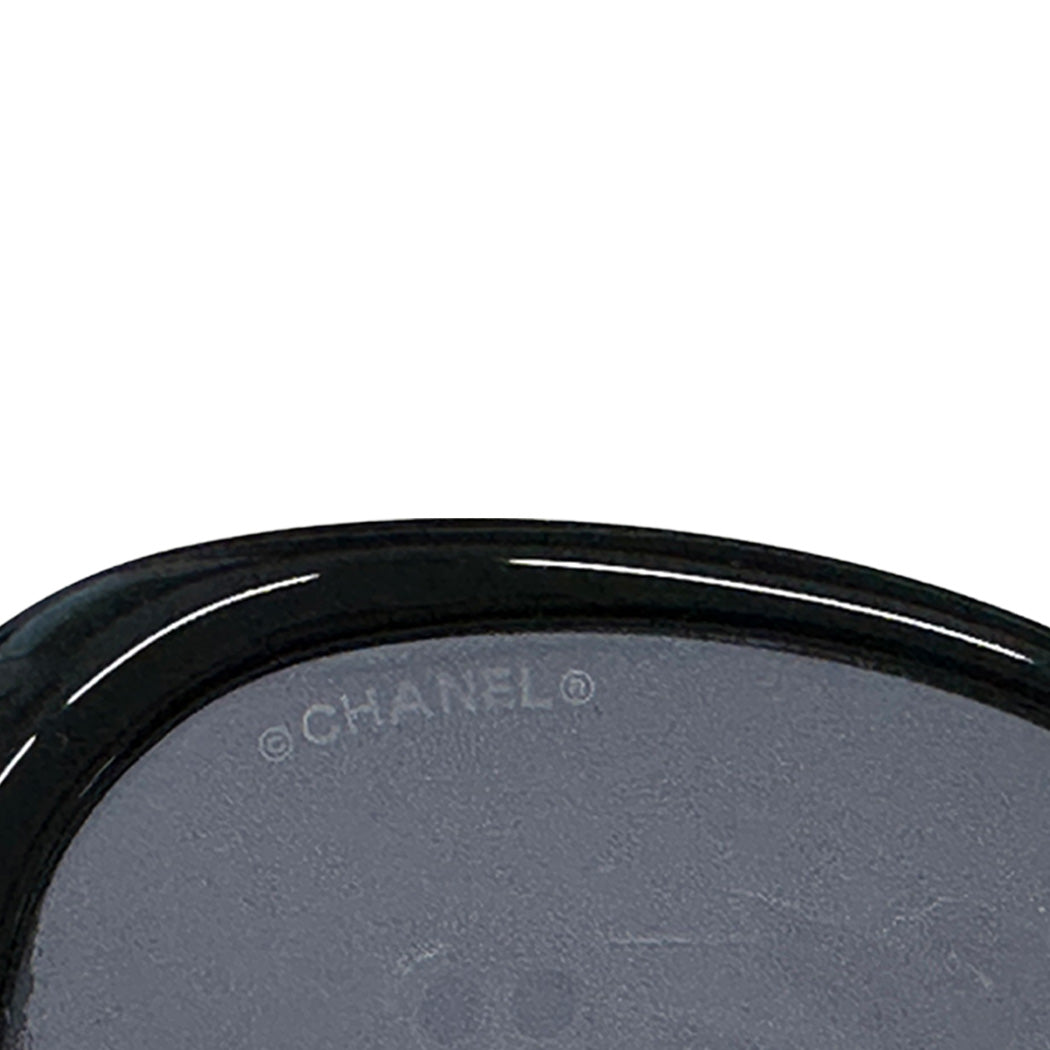 CHANEL シャネル サングラス カメリア ブラック ホワイト 5113-A 56□16 130 レディース 【中古】