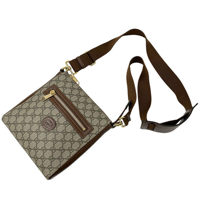 GUCCI グッチ GGスプリーム ショルダーバッグ ブラウン 682357 GGスプリームキャンバス メンズ 【中古】