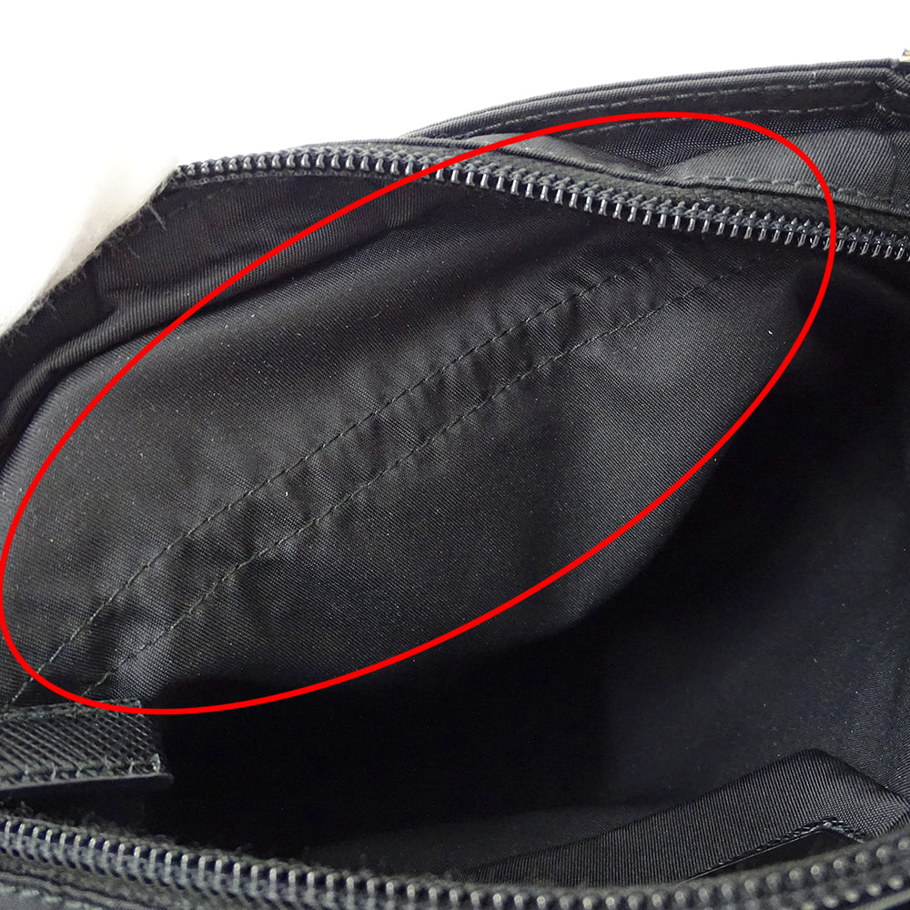 PRADA プラダ ショルダーバッグ ブラック 1BH978 ナイロン レディース メンズ 【中古】