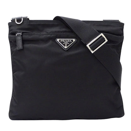 PRADA プラダ ショルダーバッグ ブラック 1BH978 ナイロン レディース メンズ 【中古】