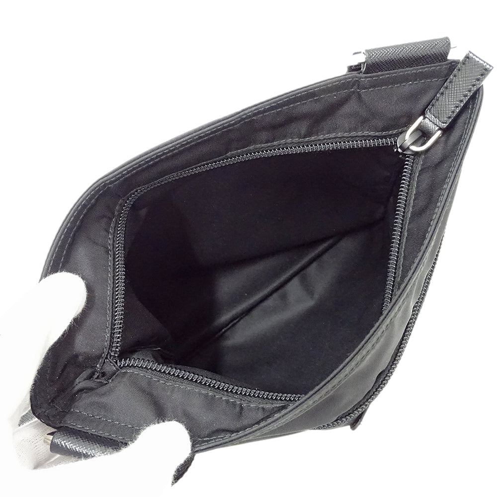 PRADA プラダ ショルダーバッグ ブラック 1BH978 ナイロン レディース メンズ 【中古】