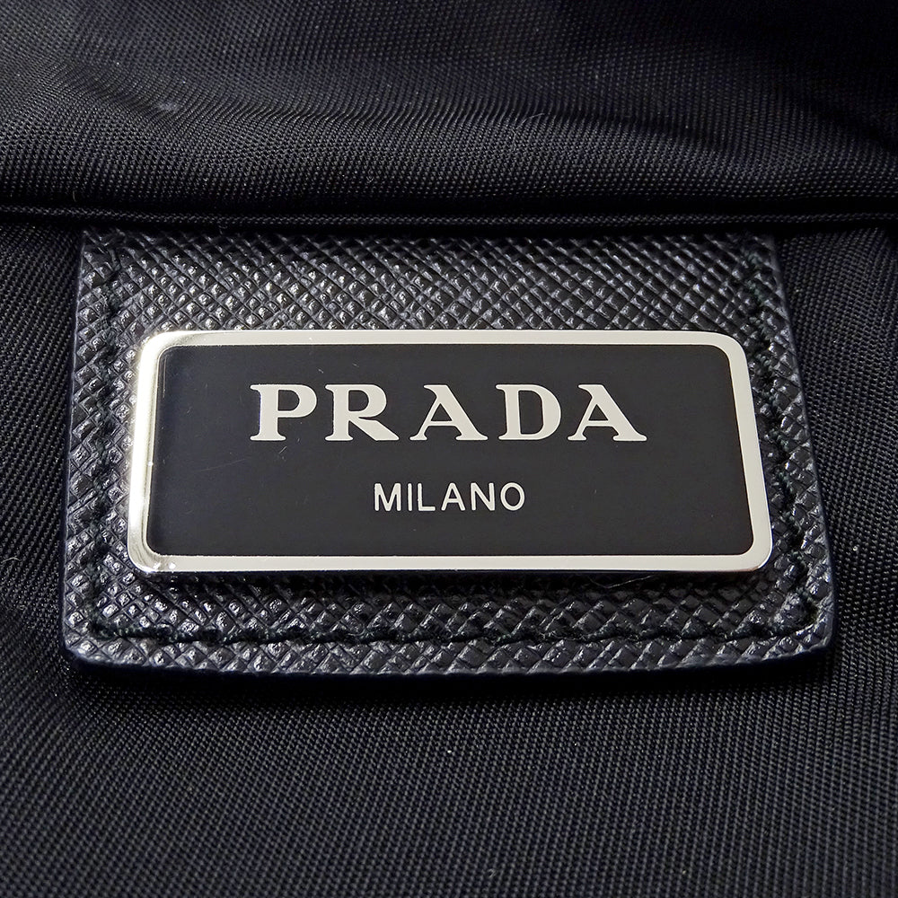 PRADA プラダ ショルダーバッグ ブラック 1BH978 ナイロン レディース メンズ 【中古】