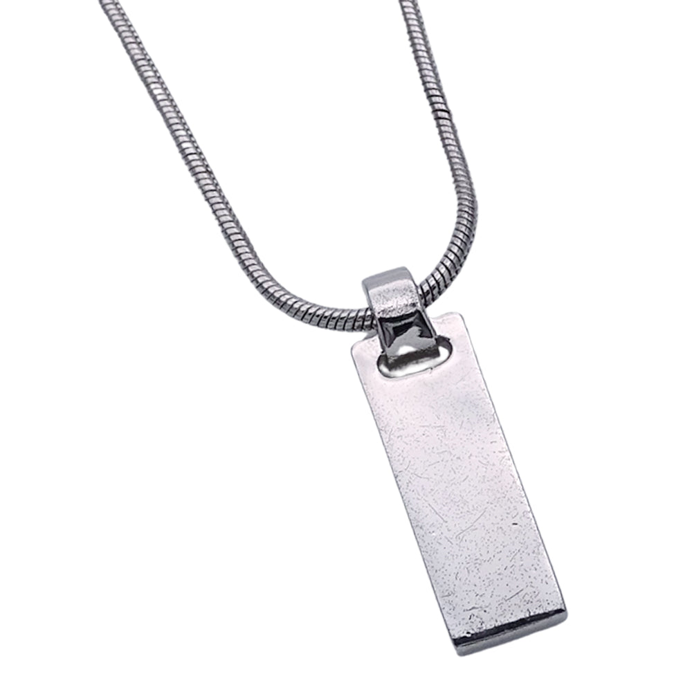 Dior ディオール ネックレス ロゴ プレート メタル シルバー レディース メンズ 【中古】