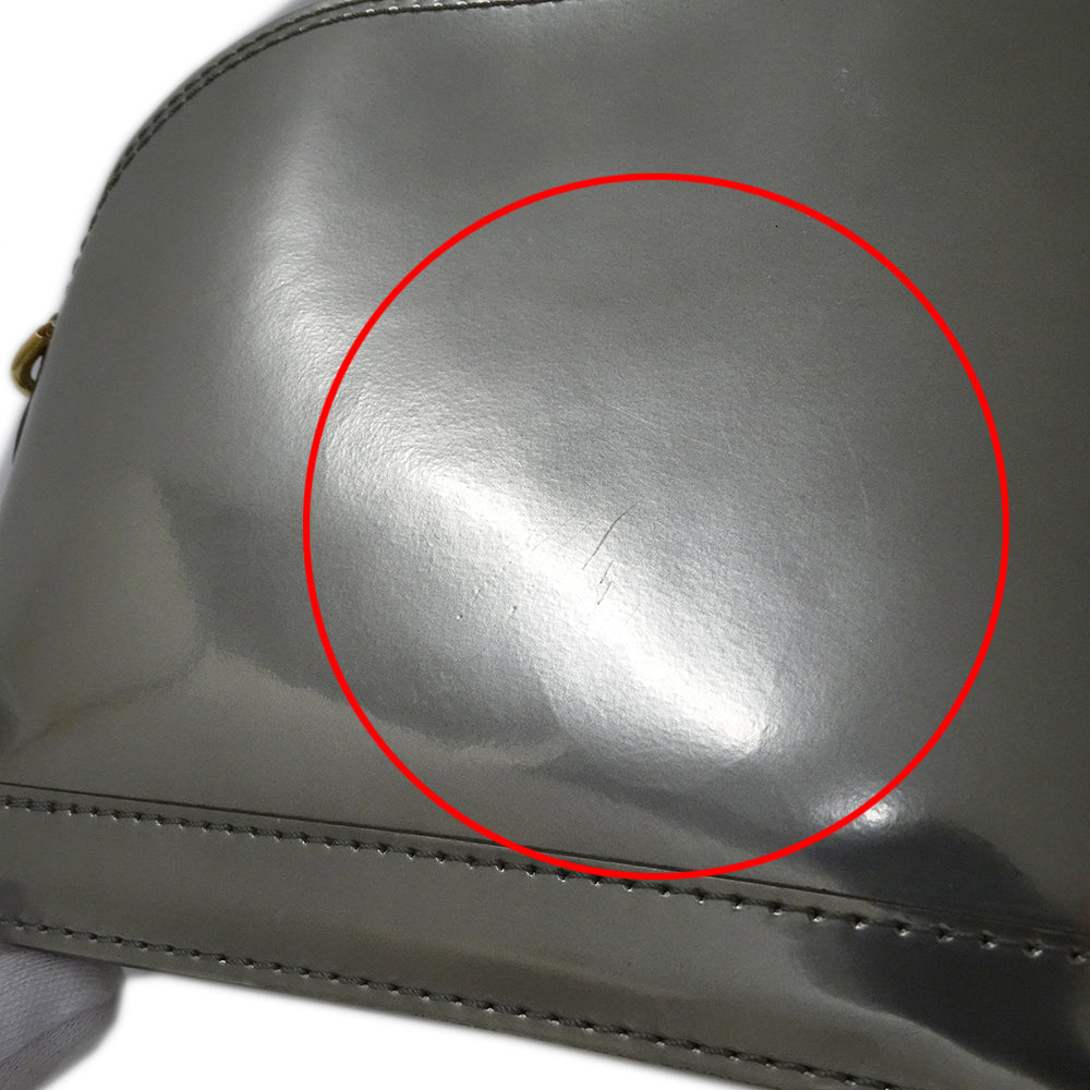 LOUIS VUITTON ルイ・ヴィトン アルマ MINI ショルダーバッグ ヴェルニ シルバー M52748 ヴェルニ レディース 【中古】