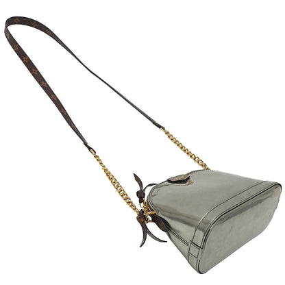 LOUIS VUITTON ルイ・ヴィトン アルマ MINI ショルダーバッグ ヴェルニ シルバー M52748 ヴェルニ レディース 【中古】