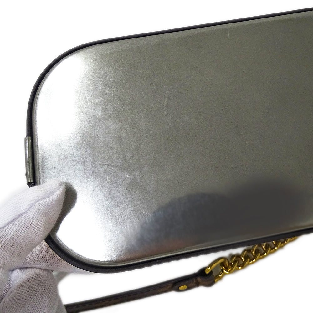 LOUIS VUITTON ルイ・ヴィトン アルマ MINI ショルダーバッグ ヴェルニ シルバー M52748 ヴェルニ レディース 【中古】