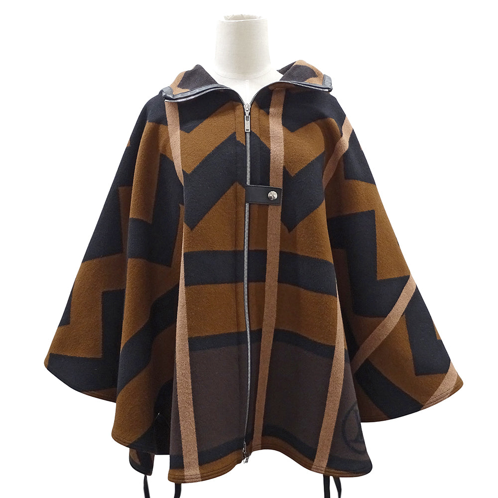 LOUIS VUITTON ルイ・ヴィトン その他アウター ブラウン ウール レディース 【中古】