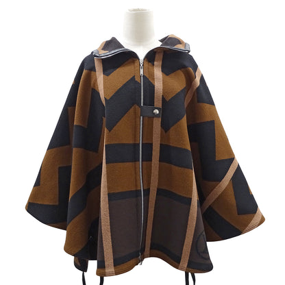 LOUIS VUITTON ルイ・ヴィトン その他アウター ブラウン ウール レディース 【中古】