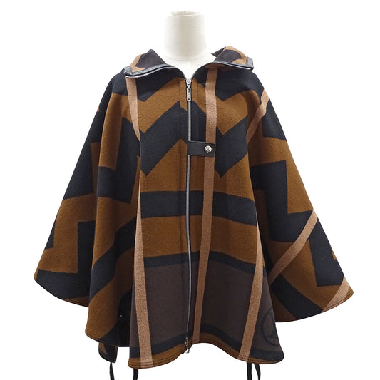LOUIS VUITTON ルイ・ヴィトン その他アウター ブラウン ウール レディース 【中古】
