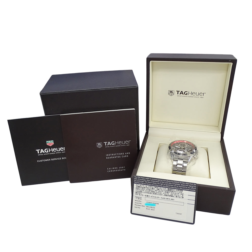 TAG Heuer タグホイヤー カレラ CV201Y BA0794 メンズ 腕時計 リングマスター アラン・プロストモデル 日本限定350本 自動巻き AT ステンレス SS 磨き済み 【中古】