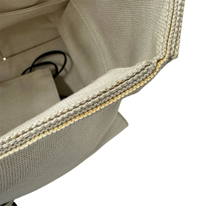 BOTTEGAVENETA ボッテガ・ヴェネタ アルコ ミディアム ハンドバッグ ホワイト アイボリー キャンバス レディース 【中古】