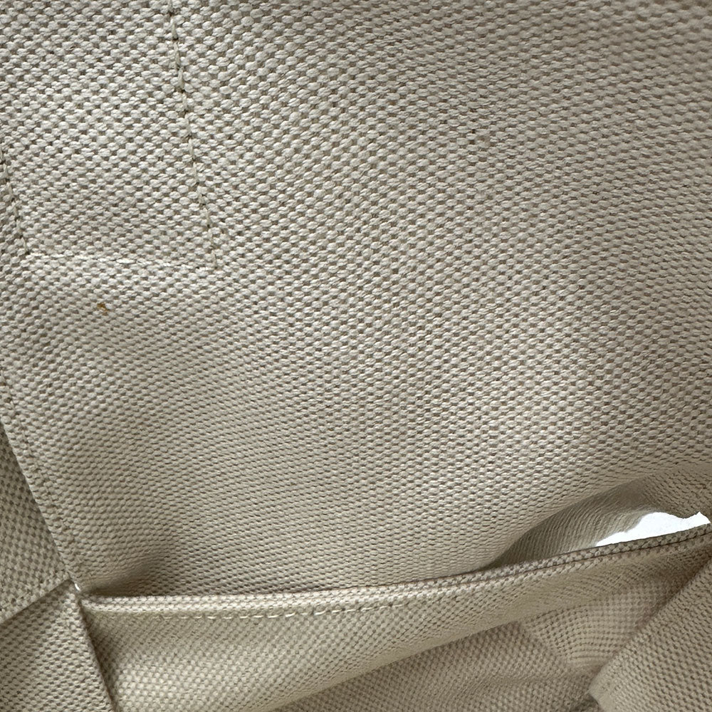 BOTTEGAVENETA ボッテガ・ヴェネタ アルコ ミディアム ハンドバッグ ホワイト アイボリー キャンバス レディース 【中古】