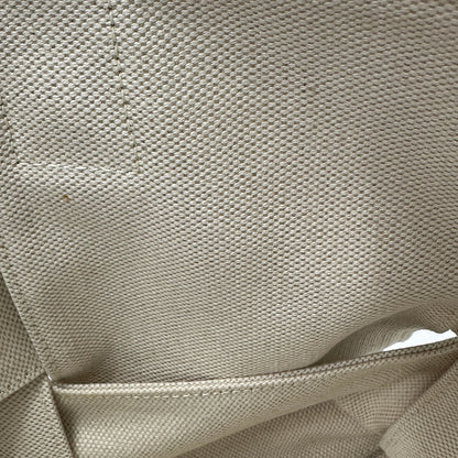 BOTTEGAVENETA ボッテガ・ヴェネタ アルコ ミディアム ハンドバッグ ホワイト アイボリー キャンバス レディース 【中古】